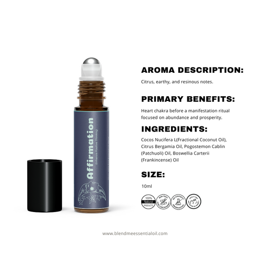 Affirmation Essential Oil Roll On Blends 10ml