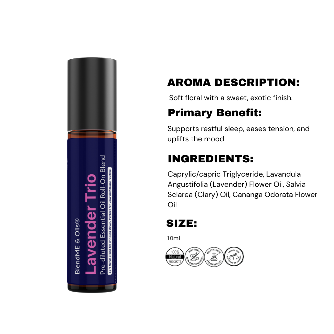 Lavender Trio Essential Oil Roll On Blend 10ml
