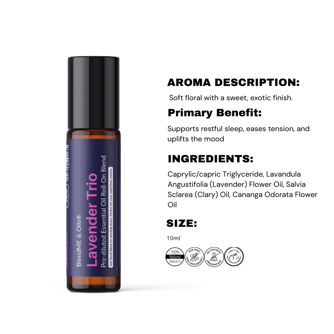 Lavender Trio Essential Oil Roll On Blend 10ml