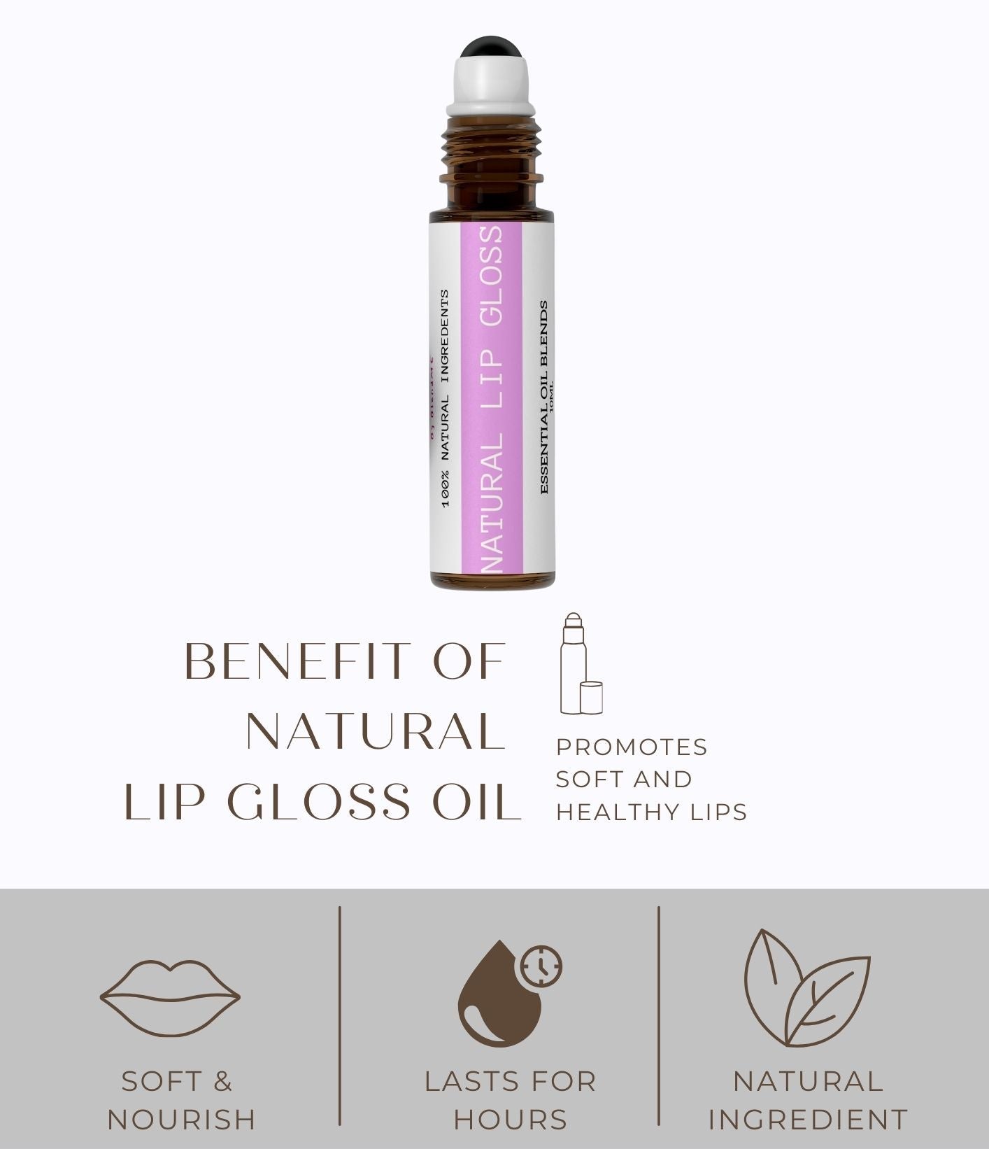 Lip Gloss Essential Oil Roll On Blend 10ml 天然精油护唇油
