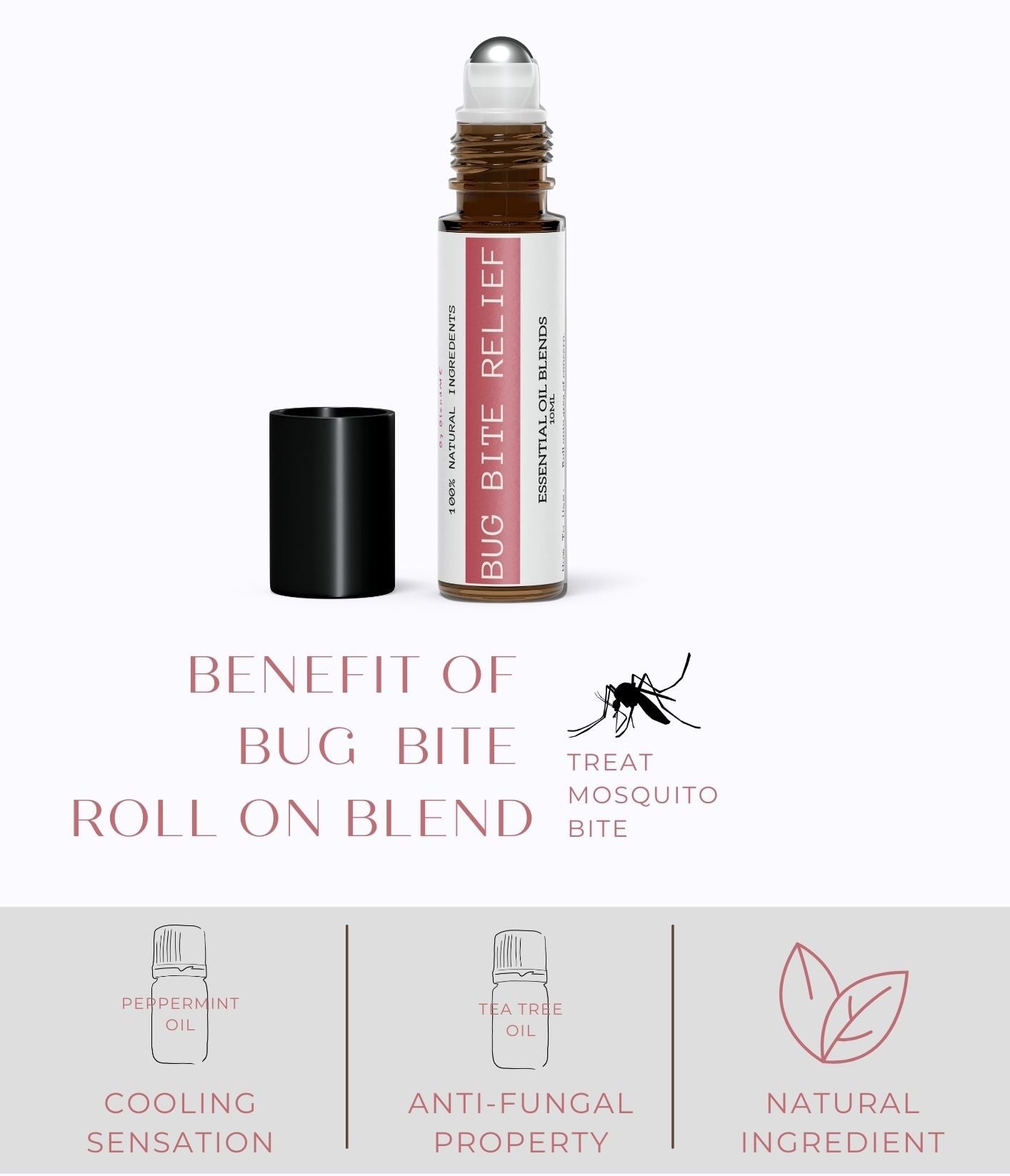 Bug Bite Relief Essential Oil Roll On Blend 10ml 蚊虫叮咬止痒