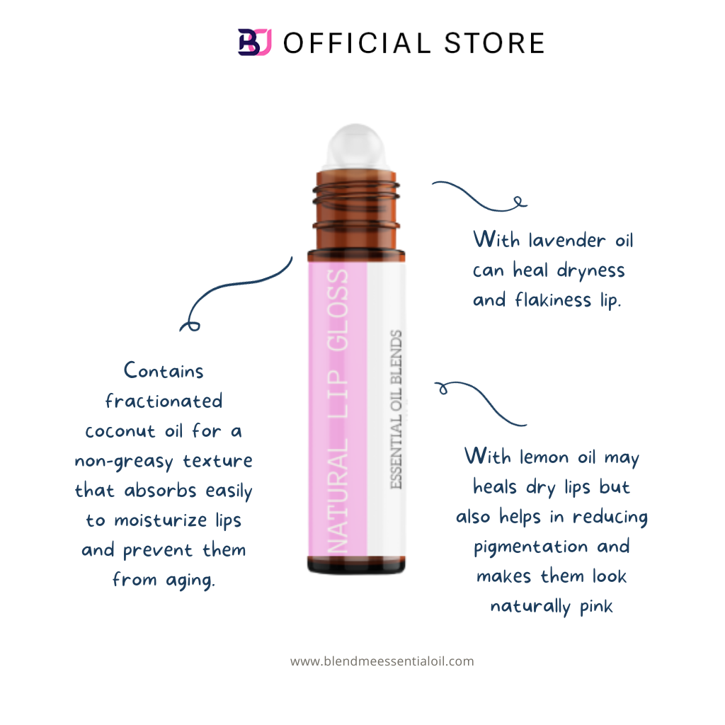 Lip Gloss Essential Oil Roll On Blend 10ml 天然精油护唇油