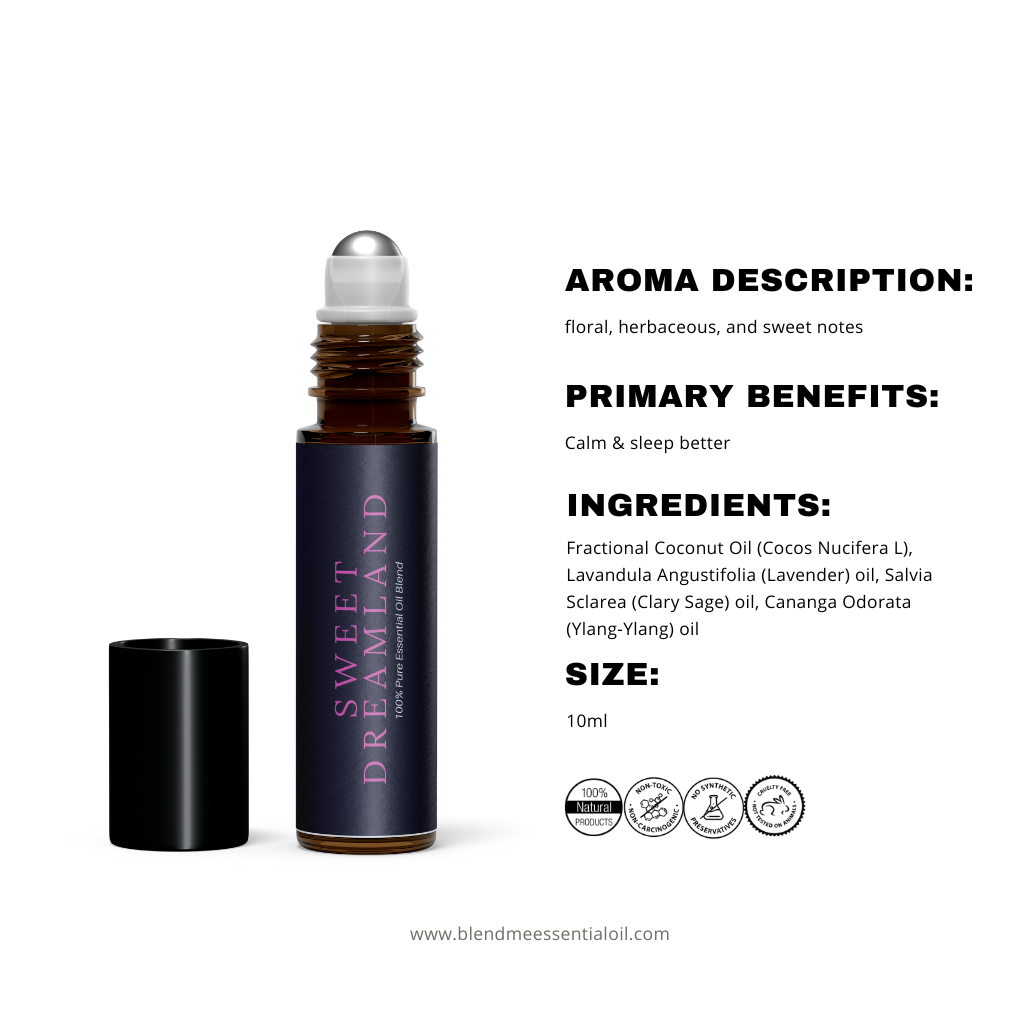 Sweet Dreamland Essential Oil Roll On Blend 10ml 保持平静 | 促进放松 | 帮助睡眠