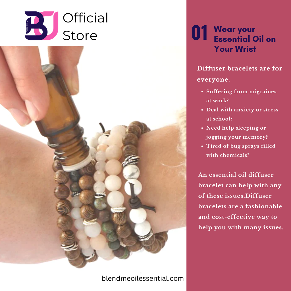 Aromatherapy Diffuser Bracelet (Black)