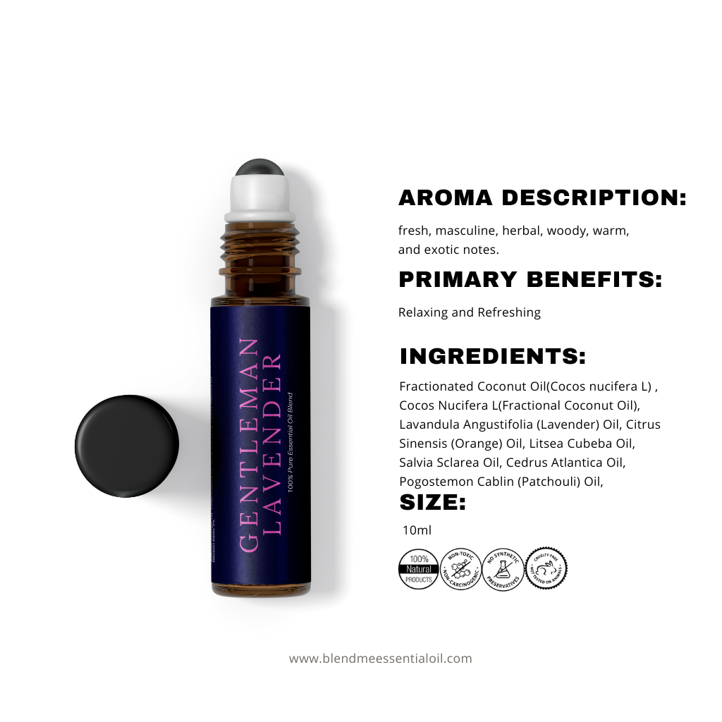 Gentleman Lavender Essential Oil Roll On Blend 10ml