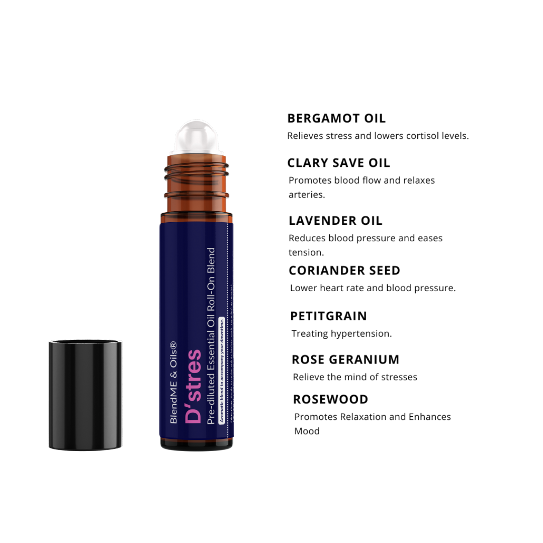 D'Stres (Destress)Essential Oil Roll On Blend 10ml